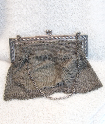 Silberkettenhemd-Tasche antik "Luise"